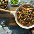 Beef stew with carrots and parsley