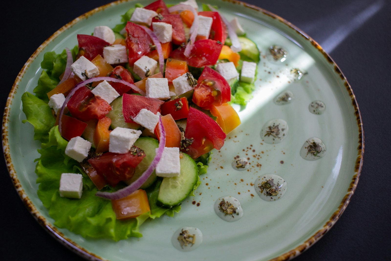 a plate of salad